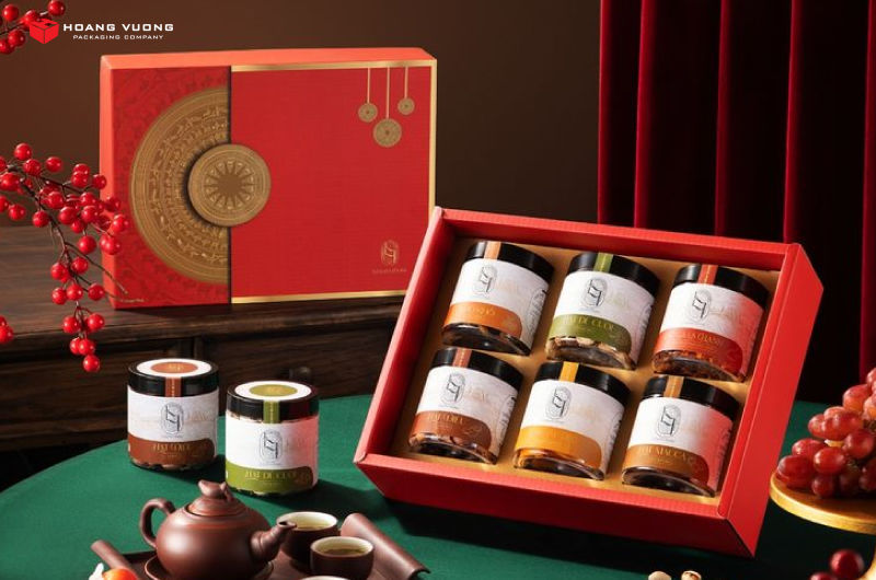 Bao bì giấy Hoàng Vương chuyên sản xuất hộp giấy đựng quà Tết cao cấp