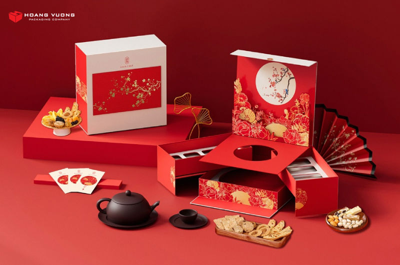 Mẫu hộp giấy đựng quà Tết