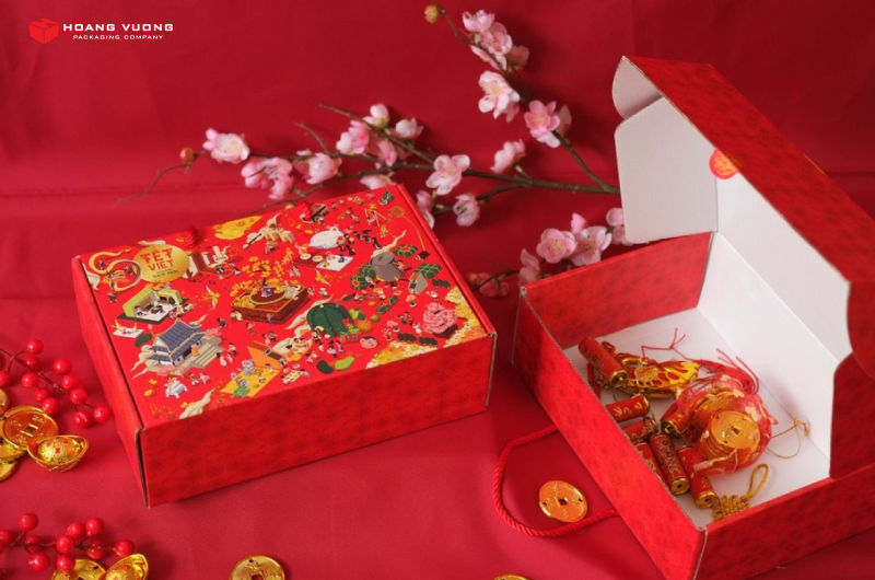 Bao bì giấy Hoàng Vương - đơn vị sản xuất hộp đựng quà tết cao cấp, uy tín